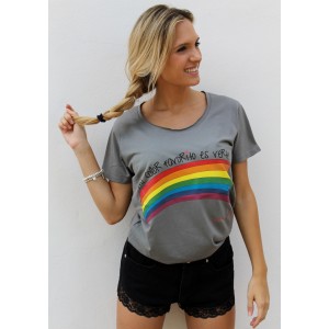 camiseta moda mujer karolina toledo gris