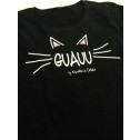 camiseta gatito negra guau