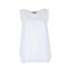 blusa blanca flecos de ichi
